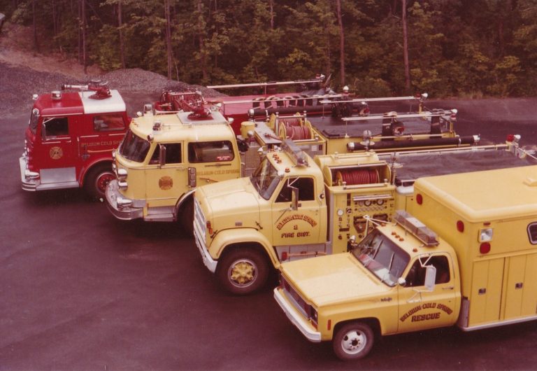 Station 2 parking lot with apparatus